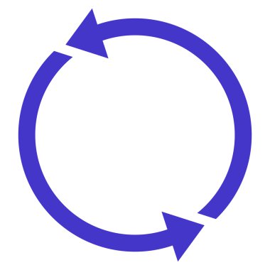 Geri dönüşüm düz vektör simgesi