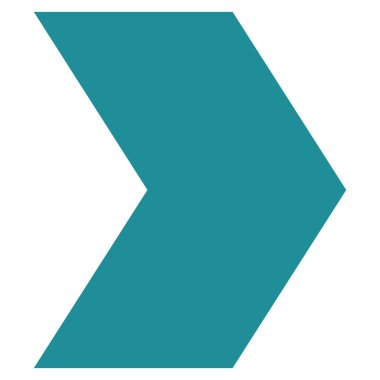 Yön sağ düz vektör simgesi