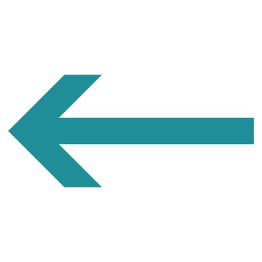 Ok sol düz vektör simgesi