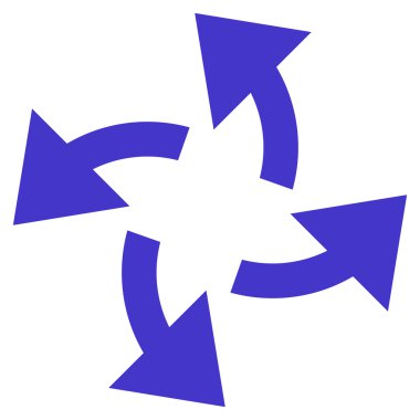 Santrifüj oklar düz vektör simgesi