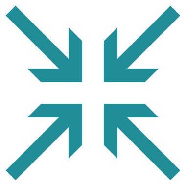 Oklar düz vektör simge collide