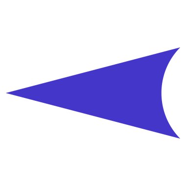 Ok ucu sol düz vektör simgesi