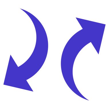 Vektör simge Exchange oklar düz