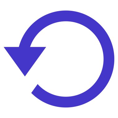 Saatin tersi yönde düz vektör simge döndürmek