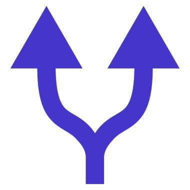 Düz vektör simge yukarı okları bölme