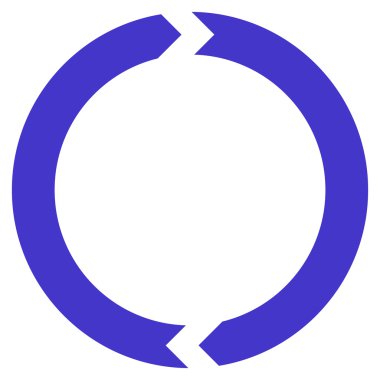 Döndürme düz vektör simgesi