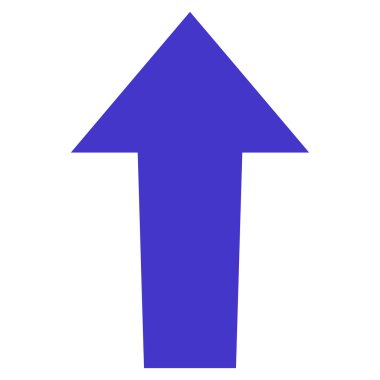 Düz vektör simge yukarı ok