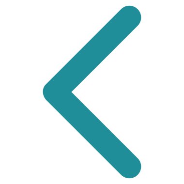 Yön sol düz vektör simgesi