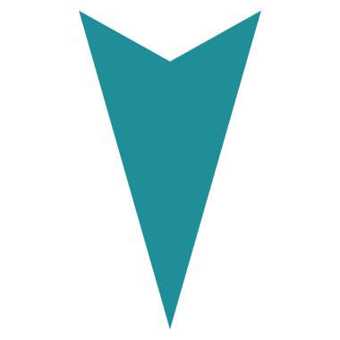 Düz vektör simgesi aşağı ok ucu