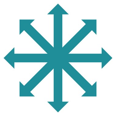 Oklar düz vektör simgesini genişletin