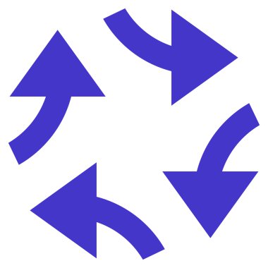 Oklar düz vektör simge girdap