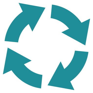 Dolaşım düz vektör simgesi