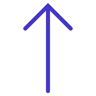 Düz vektör simge yukarı ok