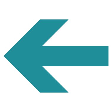 Ok sol düz vektör simgesi