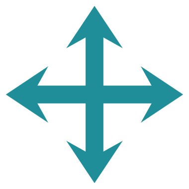 Oklar düz vektör simgesini genişletin