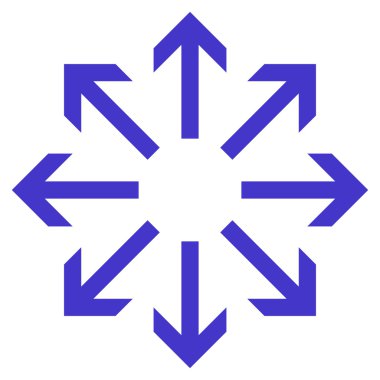 Radyal oklar düz vektör simgesi