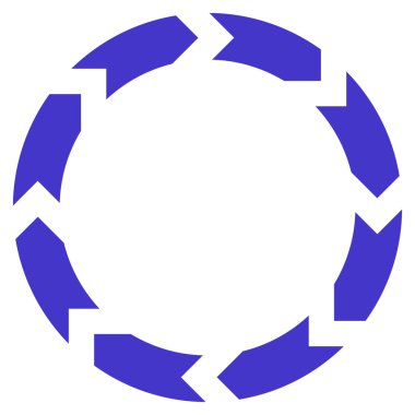 Dolaşım düz vektör simgesi