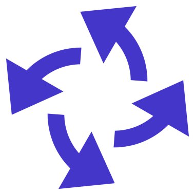 Santrifüj oklar düz vektör simgesi