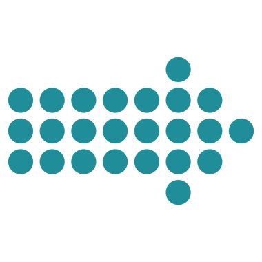 Düz vektör simgesi sağ noktalı ok