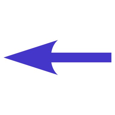 Keskin ok sol düz vektör simgesi