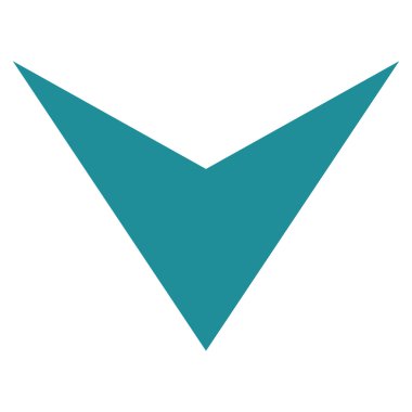 Düz vektör simgesi aşağı ok ucu