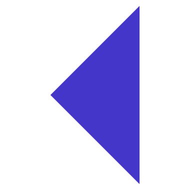 Ok ucu sol düz vektör simgesi