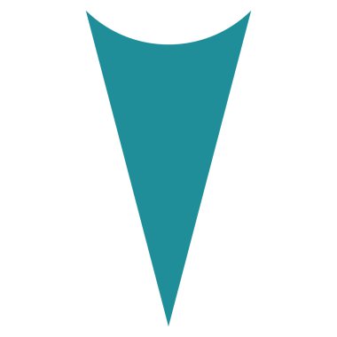 Düz vektör simgesi aşağı ok ucu