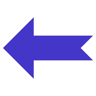 Ok sol düz vektör simgesi