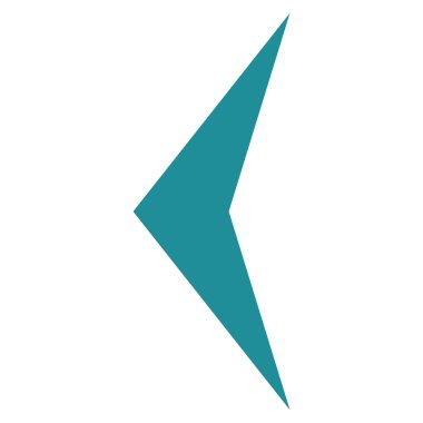 Ok ucu sol düz vektör simgesi