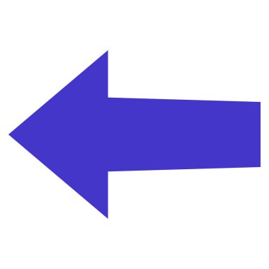 Ok sol düz vektör simgesi