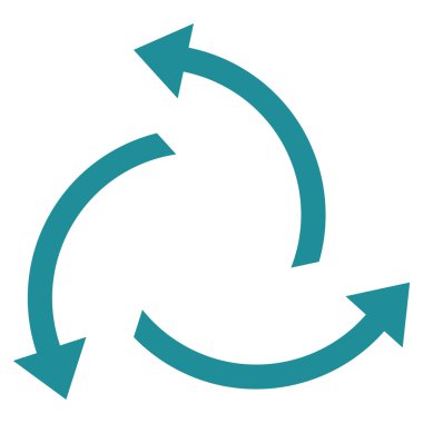 Santrifüj oklar düz vektör simgesi