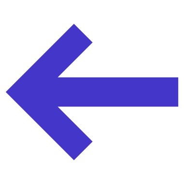 Ok sol düz vektör simgesi