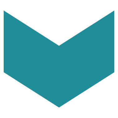 Düz vektör simgesi aşağı yön