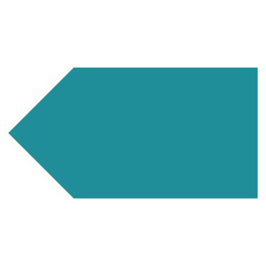 Yön sol düz vektör simgesi