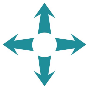 Oklar düz vektör simgesini genişletin