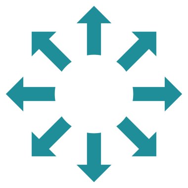 Oklar düz vektör simgesini genişletin