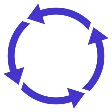 Geri dönüşüm düz vektör simgesi