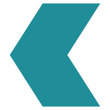 Yön sol düz vektör simgesi