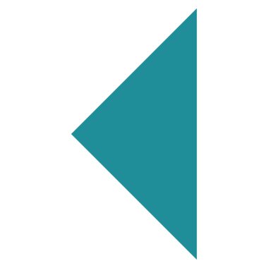 Ok ucu sol düz vektör simgesi