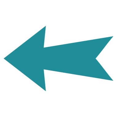 Ok sol düz vektör simgesi