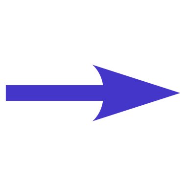 Ok keskin değil düz vektör simgesi