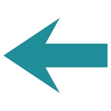 Ok sol düz vektör simgesi