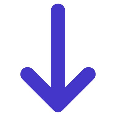 Düz vektör simgesi aşağı ok