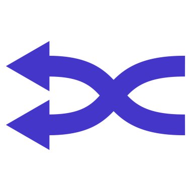 Shuffle oklar sol düz vektör simgesi