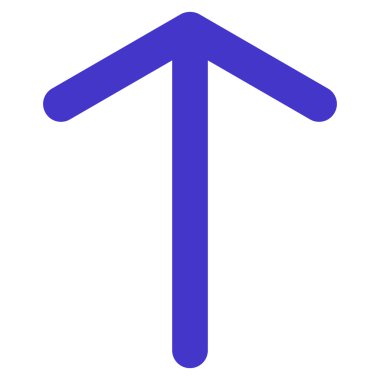 Düz vektör simge yukarı ok