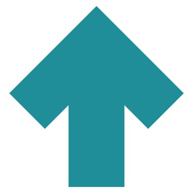 Düz vektör simge yukarı ok