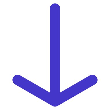 Düz vektör simgesi aşağı ok