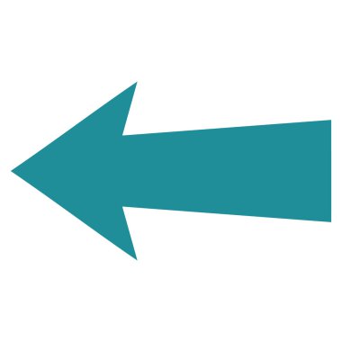 Ok sol düz vektör simgesi