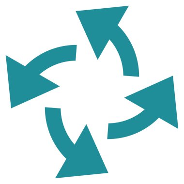 Santrifüj oklar düz vektör simgesi