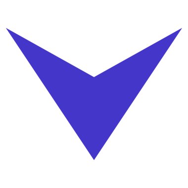 Düz vektör simgesi aşağı ok ucu